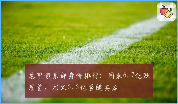 意甲俱乐部身价排行：国米6.7亿欧居首，尤文5.5亿紧随其后